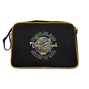 Plage, Mer, Sable, Voyage - Sac Retro - noir/or - Dos