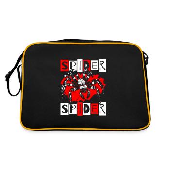 Spider, Nature, Arachnids, Eight Eyes - Retro Bag - black/gold - Back