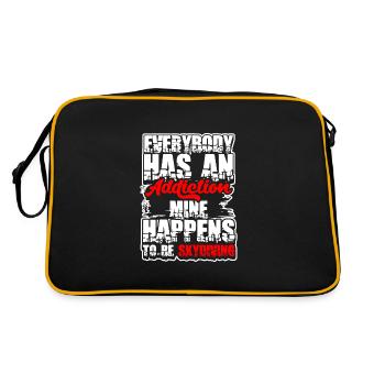 Skydiving Jump Sport - Retro Bag - black/gold - Back