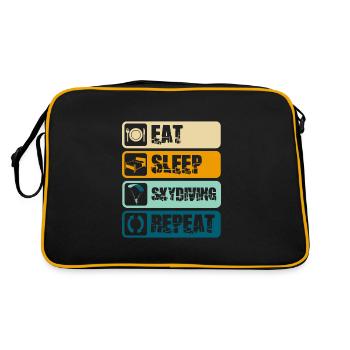 Skydiving Sky Freefall - Retro Bag - black/gold - Back