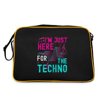 Techno Electro Dancing Jumpstyle - Sac Retro - noir/or - Dos