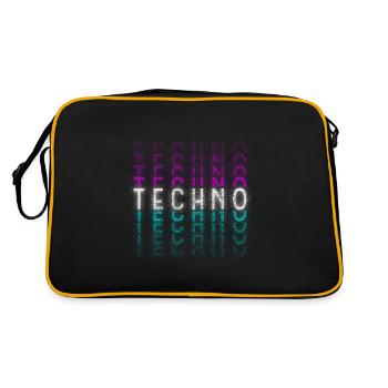 Techno Festival Dubstep Jumpstyle - Sac Retro - noir/or - Dos