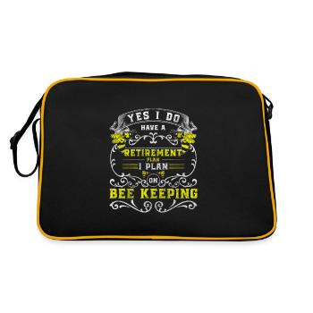 Abeille mellifère Reproduction Pollinisation en nid d’abeille - Sac Retro - noir/or - Dos