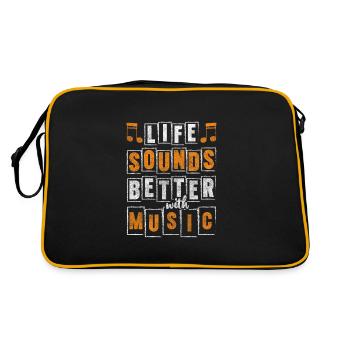 Orchestre musical Music Band - Sac Retro - noir/or - Dos