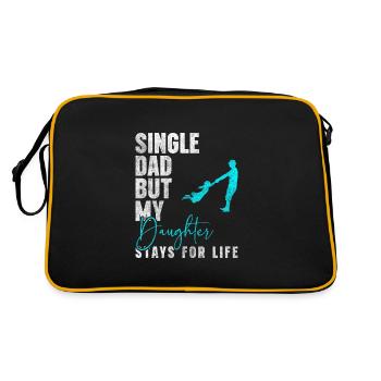 Alleinstehend Beziehungsstatus Dating Anmache - Retro Tasche - Schwarz/Gold - Hinten