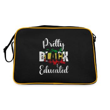 Africa Serengeti Conservation Elephant - Retro Bag - black/gold - Back