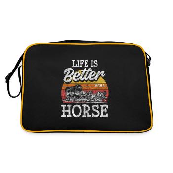 Horse-drawn carriage profession Destination Cold-blooded - Retro Bag - black/gold - Back