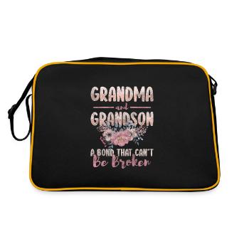 Großeltern Hotel Baby - Retro Tasche - Schwarz/Gold - Hinten