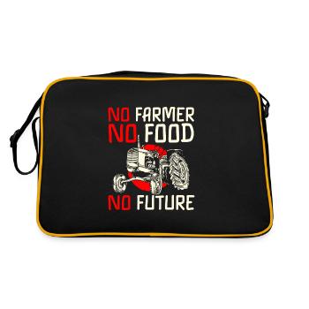Landwirt Feld Wirt - Retro Tasche - Schwarz/Gold - Hinten