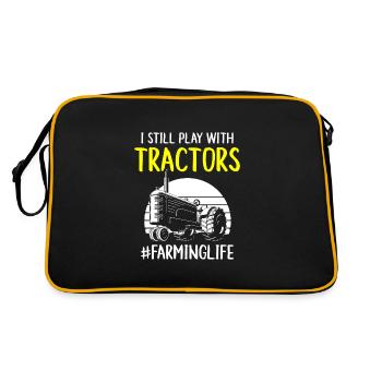 Farmer stable demonstrate protest - Retro Bag - black/gold - Back