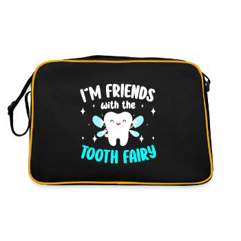 Dentist Drill Dental Care Broches - Sac Retro - noir/or - Dos