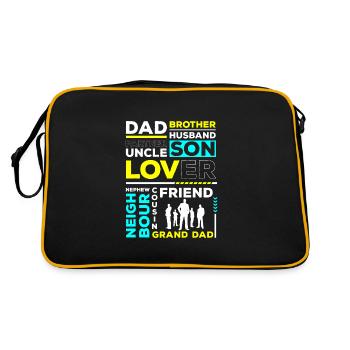Men Role Model Boyfriend Gift - Retro Bag - black/gold - Back