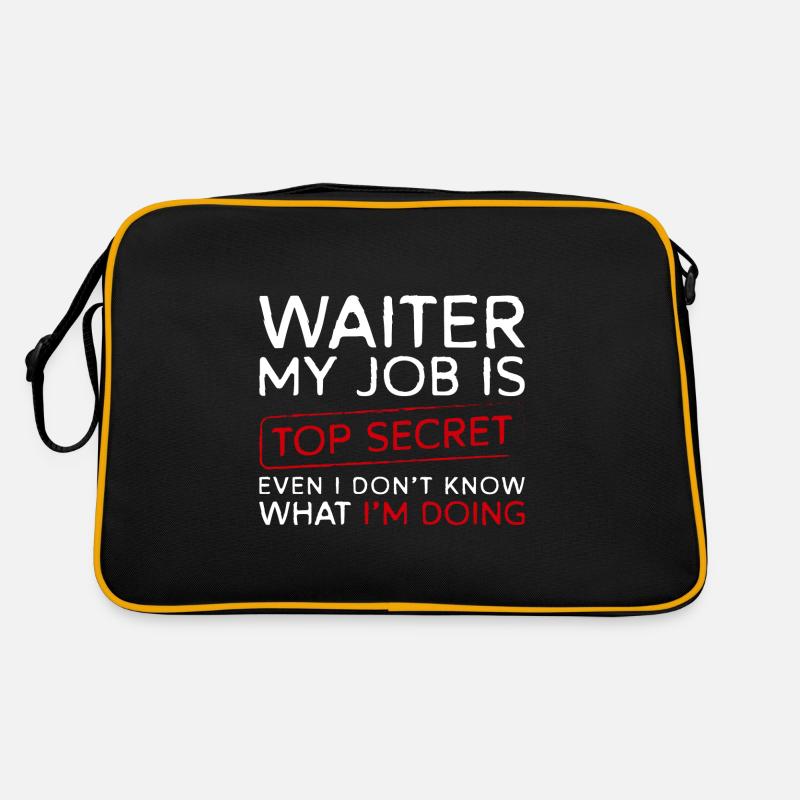 Waiter Bartender Tipping Table Retro Bag