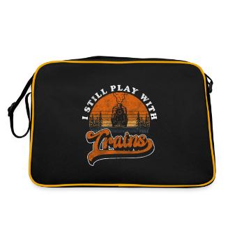 Model Railway Railroader Tradition Tracks - Retro Bag - black/gold - Back