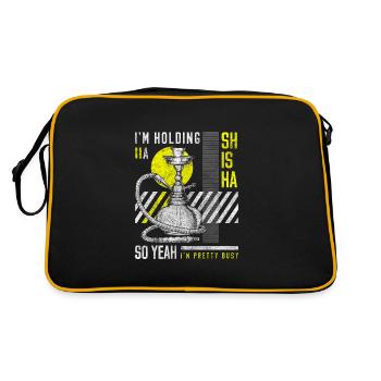 Hookah Tobacco Bubbling - Retro Bag - black/gold - Back