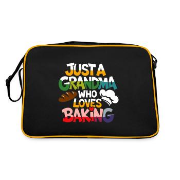 Mamie aime cuisiner Grand-mère est boulangère - Sac Retro - noir/or - Dos