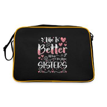 Frère ou sœur Amour Petit frère ensemble Crise - Sac Retro - noir/or - Dos
