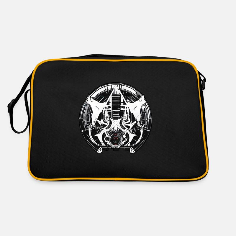 Techno Hardstyle Strahlen Retro Tasche