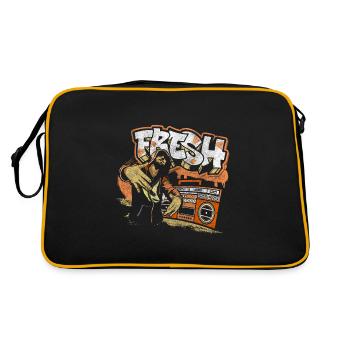 Graffiti Kunst Streetwear Einzigartig - Retro Tasche - Schwarz/Gold - Hinten