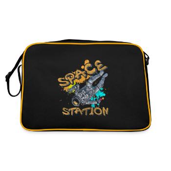 Spray Can Street Art Street Eye-catching - Retro Bag - black/gold - Back