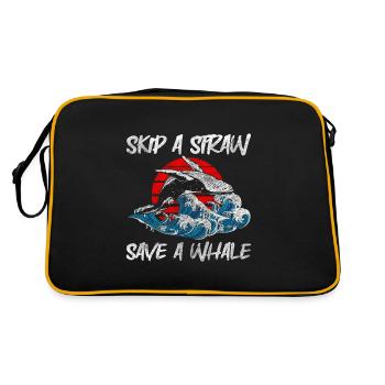 Orque baleine à bosse Conservation des espèces de poissons - Sac Retro - noir/or - Dos
