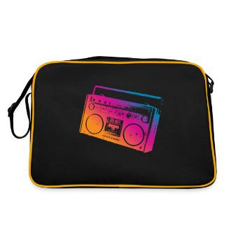 Ghettoblaster Music - Retro Bag - black/gold - Back