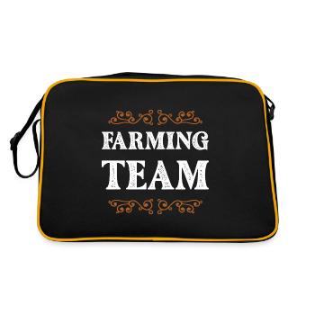 Farming Crew - Retro Tasche - Schwarz/Gold - Hinten