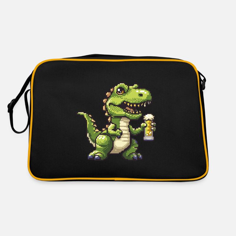Dinosaure T-Rex Pixel Bière Sac Retro