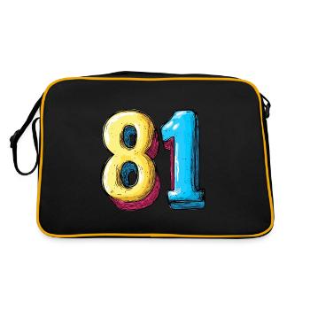 81 Number Colorful - Retro Bag - black/gold - Back