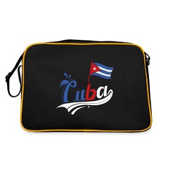 Patria y Vida Drapeau cubain Fierté cubaine Cuba - Sac Retro - noir/or - Dos