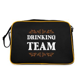 Drinking Crew - Retro Tasche - Schwarz/Gold - Hinten