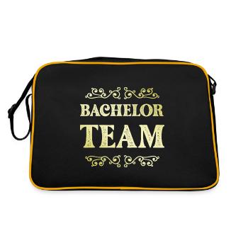 Bachelor Team - Retro Tasche - Schwarz/Gold - Hinten