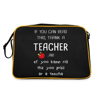 Enseignant par conviction enseignant passion - Sac Retro - noir/or - Dos