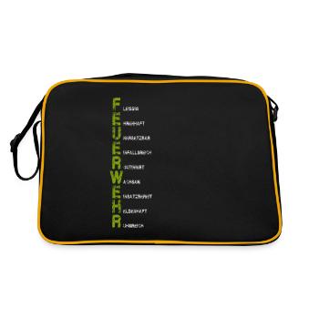 FEUERWEHR - Retro Tasche - Schwarz/Gold - Hinten