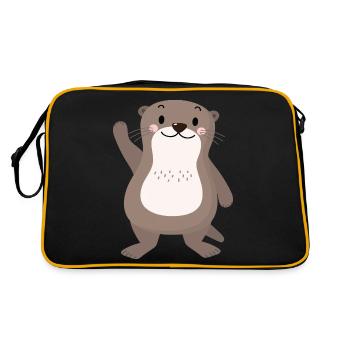 la loutre sußer winkt - Sac Retro - noir/or - Dos