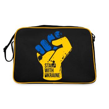 Stand With Ukraine - Retro Bag - black/gold - Back