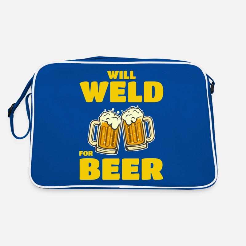 Soudeur Métal Construction Ferronner Bière Sac Retro
