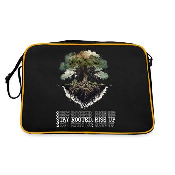 Stay rooted - Retro Bag - black/gold - Back