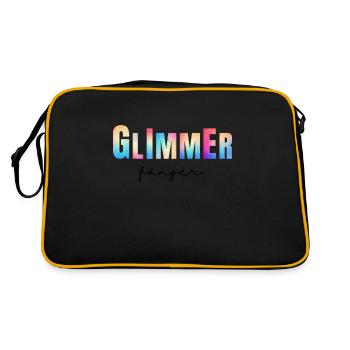 Healing Vibes - Retro Tasche - Schwarz/Gold - Hinten