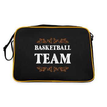 Équipe de basket-ball - Sac Retro - noir/or - Dos