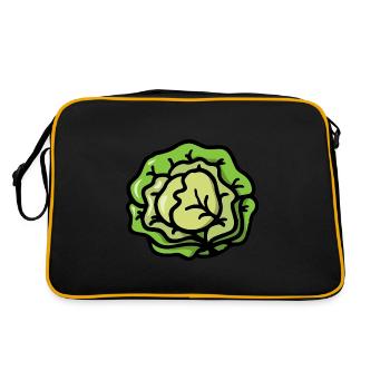 Salad cabbage vegetables - Salad cabbage vegetable - Retro Bag - black/gold - Back