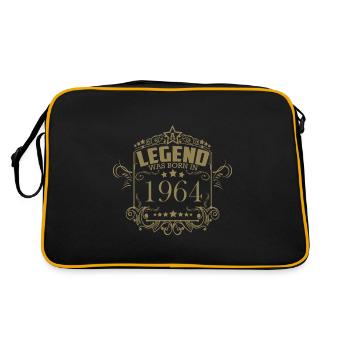 Eine Legende wurde 1964 geboren - Vintage Stil zum - Retro Tasche - Schwarz/Gold - Hinten