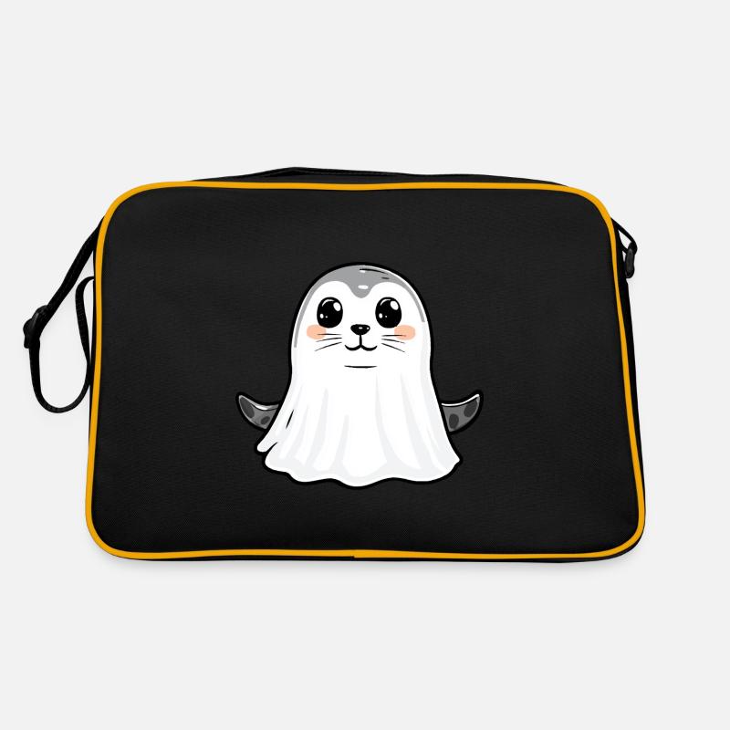 Seal Animal Halloween Comic Ghost Retro Bag
