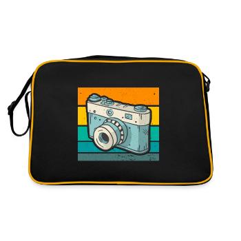 Photography Camera Lens Retro - Retro Tasche - Schwarz/Gold - Hinten