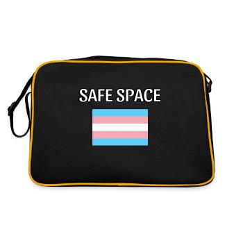 Espace sûr TRANS - fierté transgenre - Sac Retro - noir/or - Dos