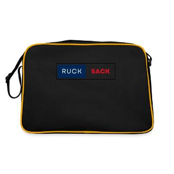 Ruck-Sack-Franzos - Retro Tasche - Schwarz/Gold - Hinten