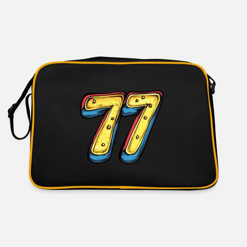 77 Nombre Multicolore Sac Retro