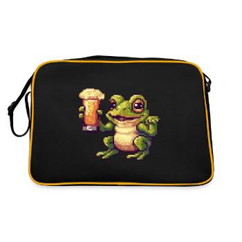 Bière Frog Pixel - Sac Retro - noir/or - Dos