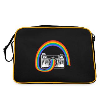 Photography Camera Lens Rainbow - Retro Tasche - Schwarz/Gold - Hinten