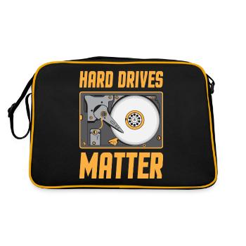 Hard Drives Matter - Computer Nerd Gamer PC Geek - Retro Bag - black/gold - Back